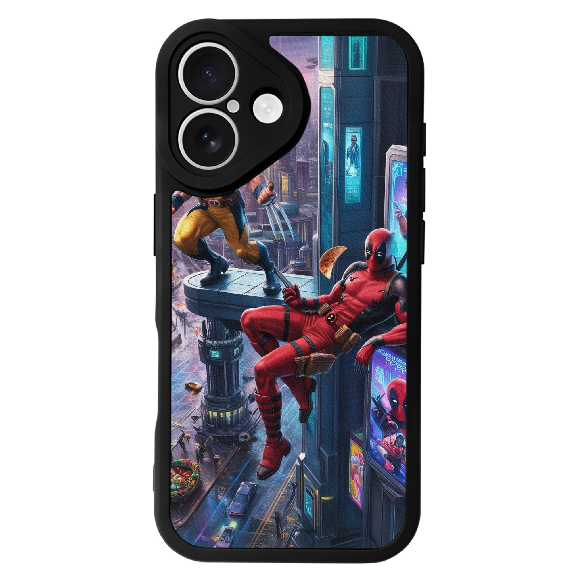 （画像用） Deadpool デッドプール 【iPhone 16シリーズ対応】シリコンスマホケース（レザー調） 材質：シリコン